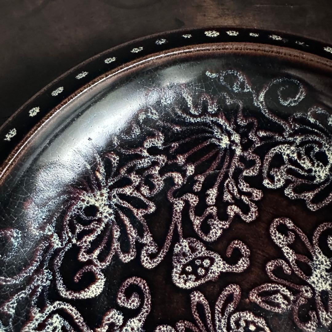 希少 吉州窯 花紋 皿 飾皿 鉢 碗 唐物 古陶器 中国古玩 中国美術 骨董品
