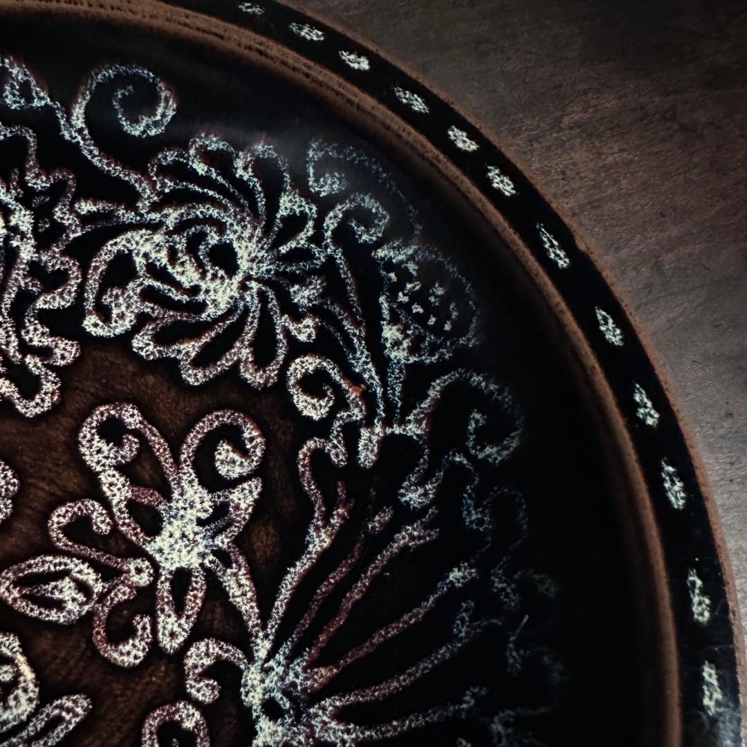 希少 吉州窯 花紋 皿 飾皿 鉢 碗 唐物 古陶器 中国古玩 中国美術 骨董品