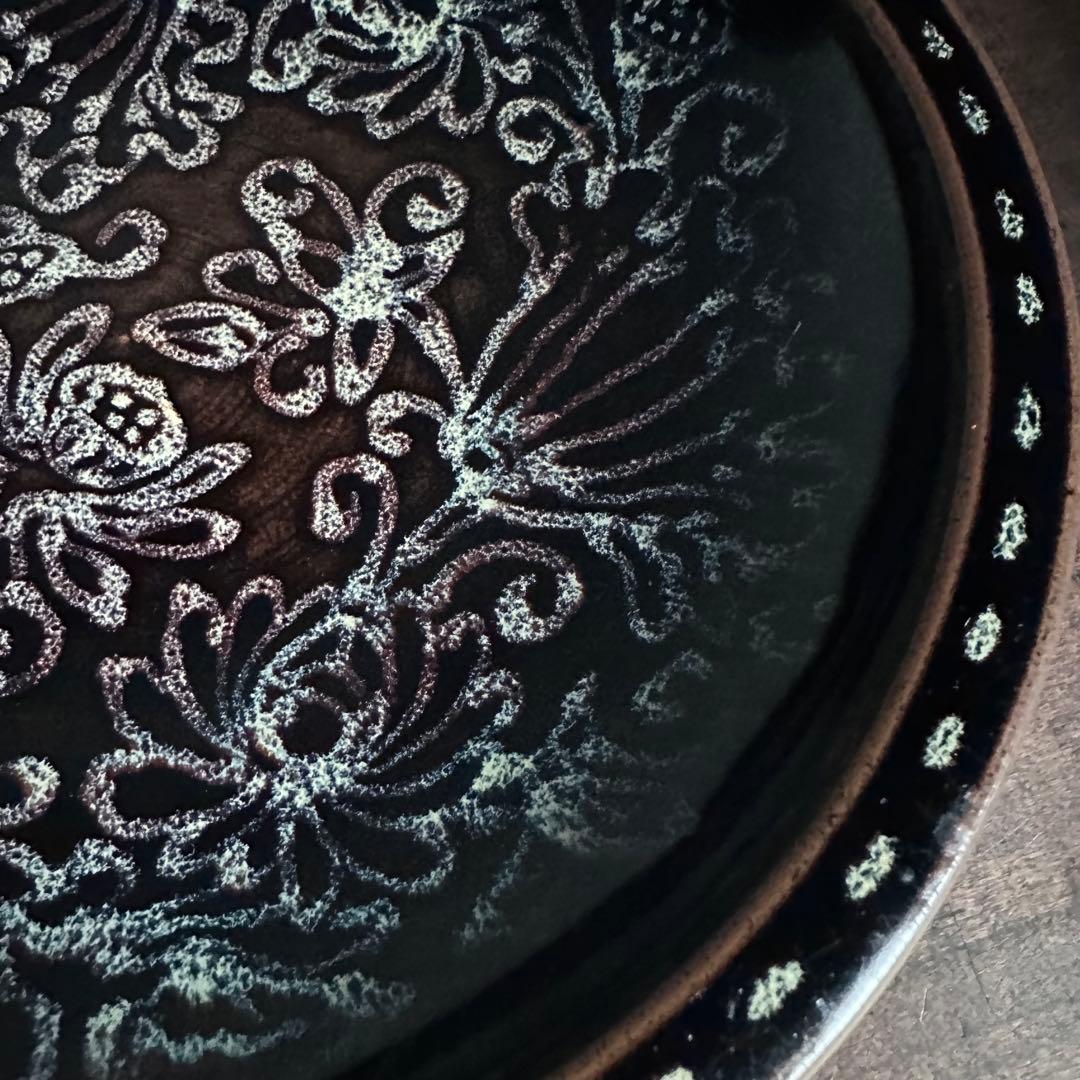 希少 吉州窯 花紋 皿 飾皿 鉢 碗 唐物 古陶器 中国古玩 中国美術 骨董品