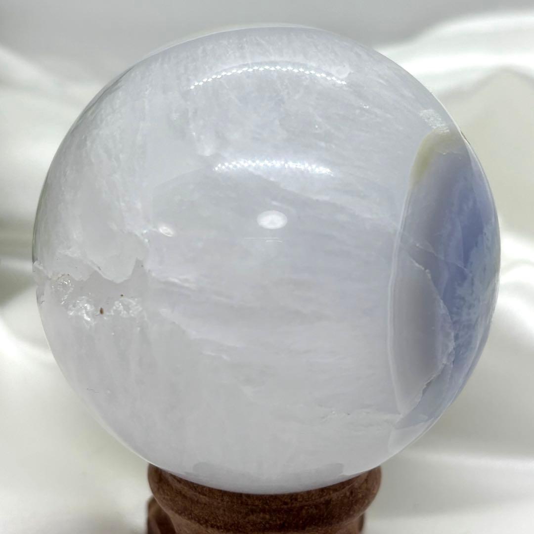 【天然石】ブルーレースアゲート 丸玉◆スフィア￼￼