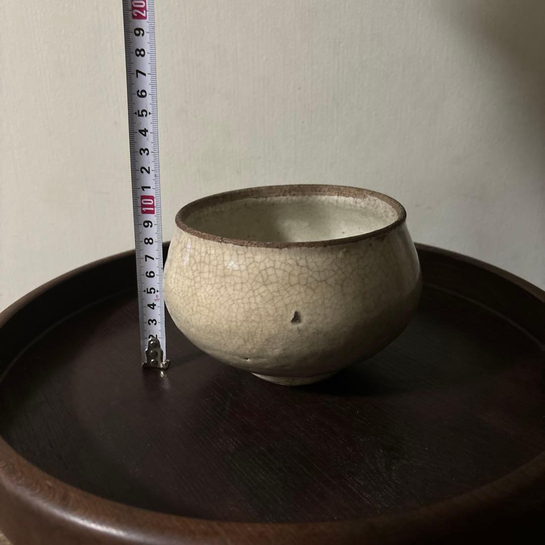 古い丸壷　白釉　塩笥壺　韓国骨董.アンティーク.古民芸.検:立原正秋.白磁.李朝