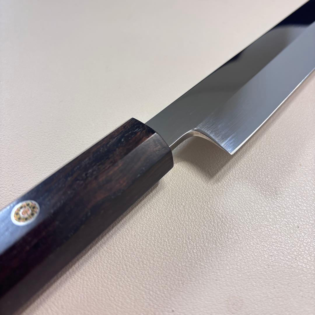 240mm柳刃包丁 鏡面 黒檀八角柄八角柄 刺身包丁 全鋼︑ⁿ
