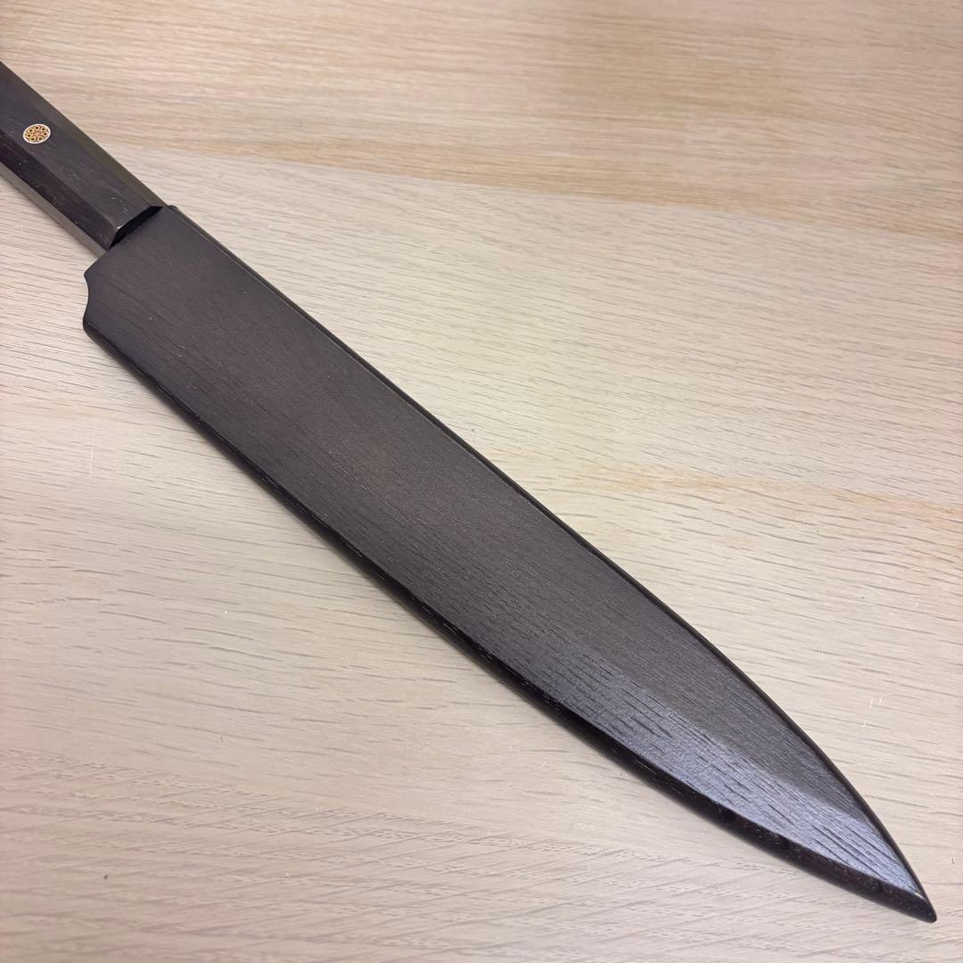 240mm柳刃包丁 鏡面 黒檀八角柄八角柄 刺身包丁 全鋼︑ⁿ