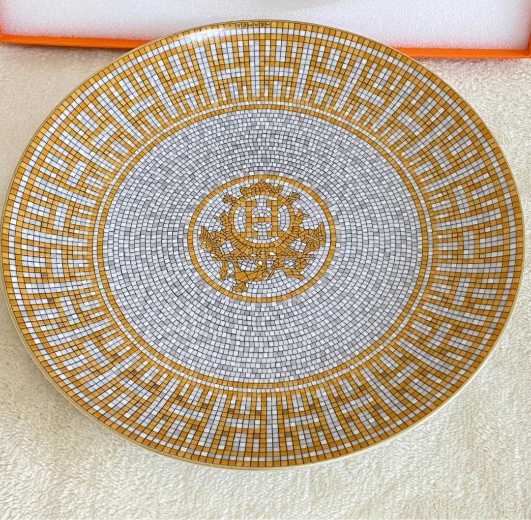 エルメス　デザートプレート 〈モザイク 24〉 ゴールド　2枚　新品未使用品