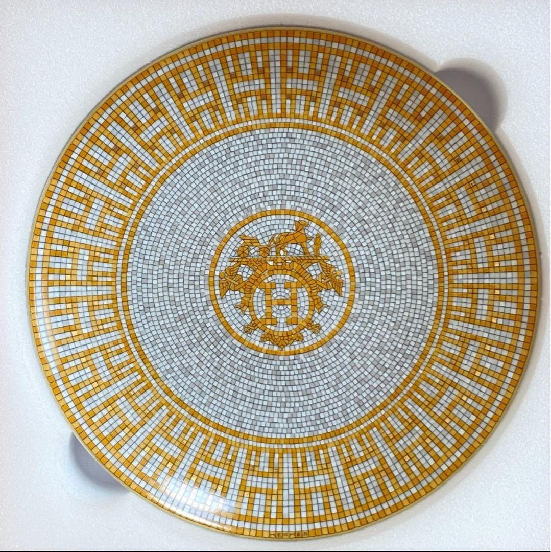 エルメス　デザートプレート 〈モザイク 24〉 ゴールド　2枚　新品未使用品