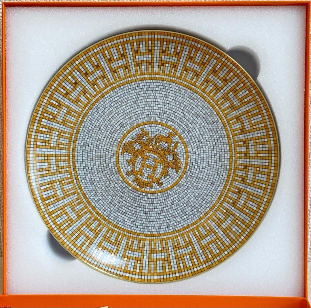 エルメス　デザートプレート 〈モザイク 24〉 ゴールド　2枚　新品未使用品