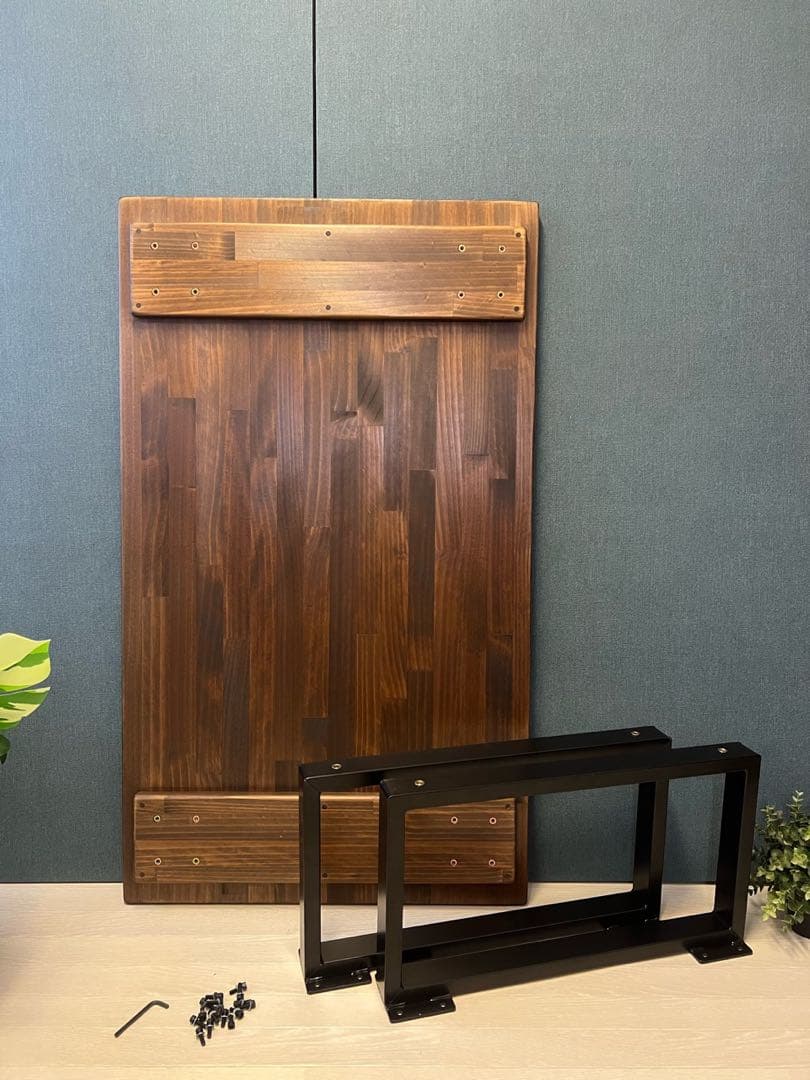 【送料無料】 ローテーブル 長方形 120cm 70cm パイン こげ茶 ロ型脚