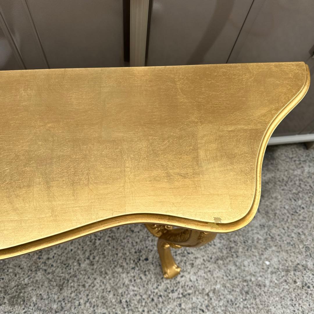 引き取り限定！高級　イタリア コンソールテーブル ゴールド