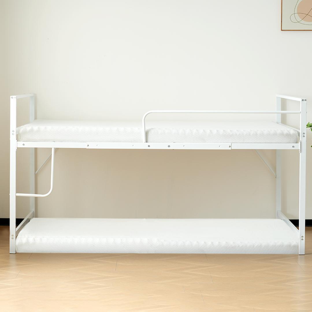 ロフトベッド　シングルサイズ　ロータイプ　北欧風　一人暮らしに最適　WHITE