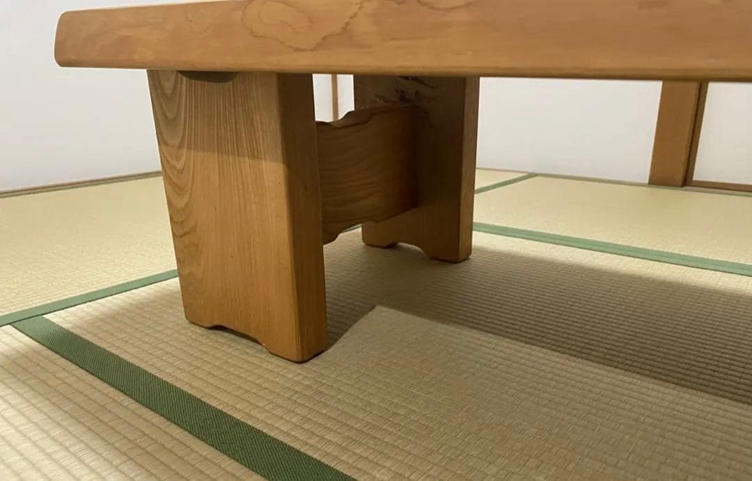 欅無垢材 一枚板座卓