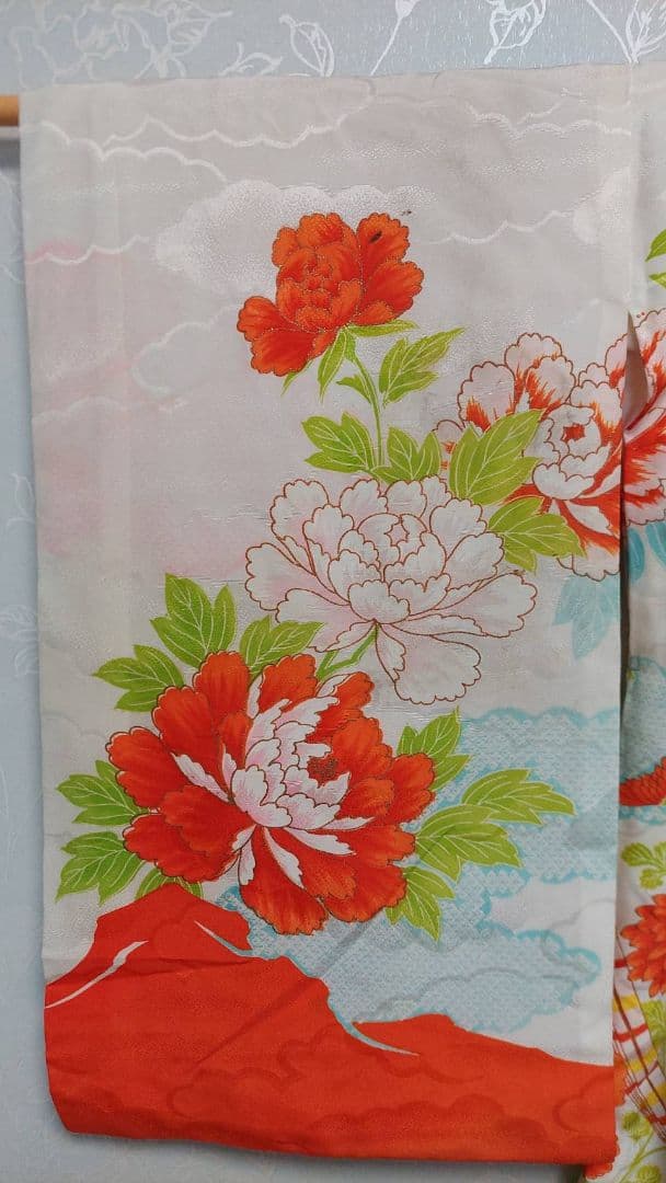 NA153アンティーク子供着物七五三正絹3歳用綺麗着丈96センチ裄丈46センチ