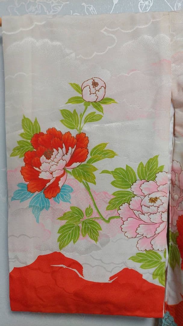 NA153アンティーク子供着物七五三正絹3歳用綺麗着丈96センチ裄丈46センチ