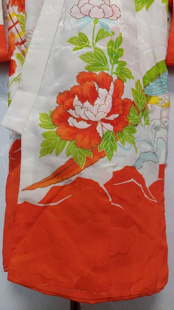 NA153アンティーク子供着物七五三正絹3歳用綺麗着丈96センチ裄丈46センチ