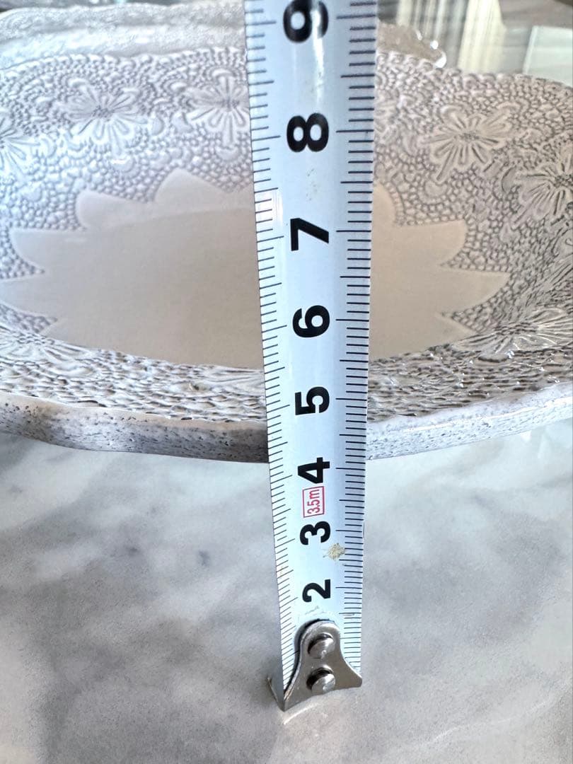 ブランディボワール レース模様 ホワイト陶器皿 6枚セット