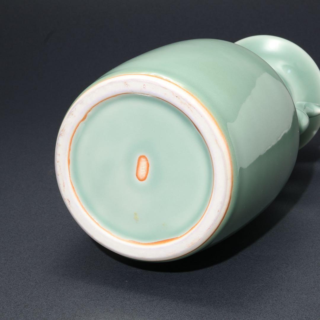 青磁耳付花瓶 小笠原長春 鍋島焼 共箱 高さ28cm R1669ラ3 - メルカリ