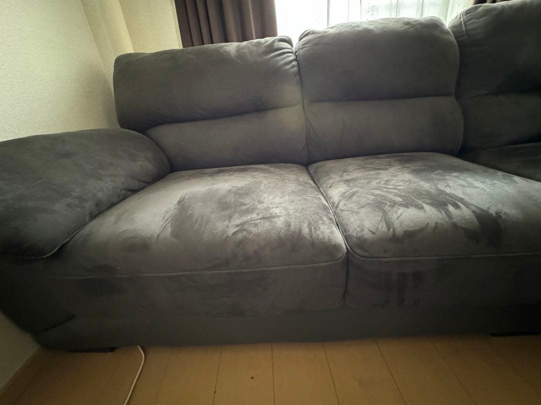 ニトリ L字ソファー カウチソファ ダークグレー