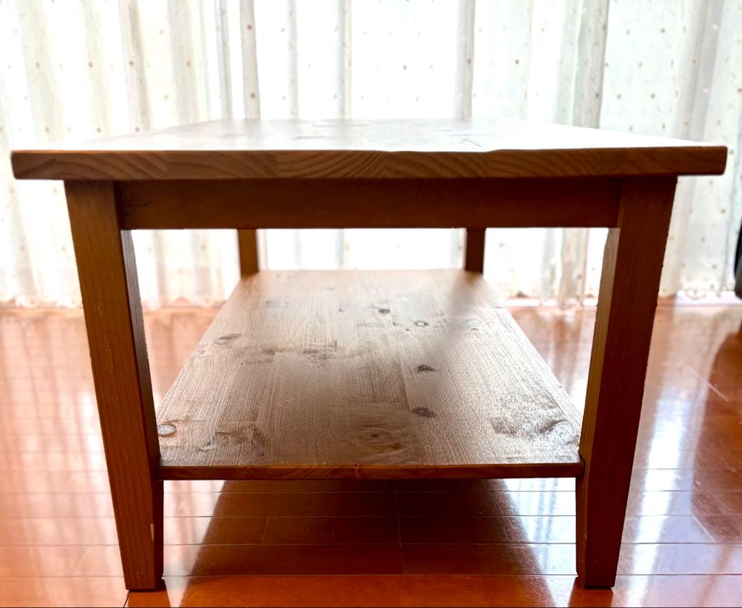 ローテーブル　センターテーブル　ニトリ　木目　リビングボード