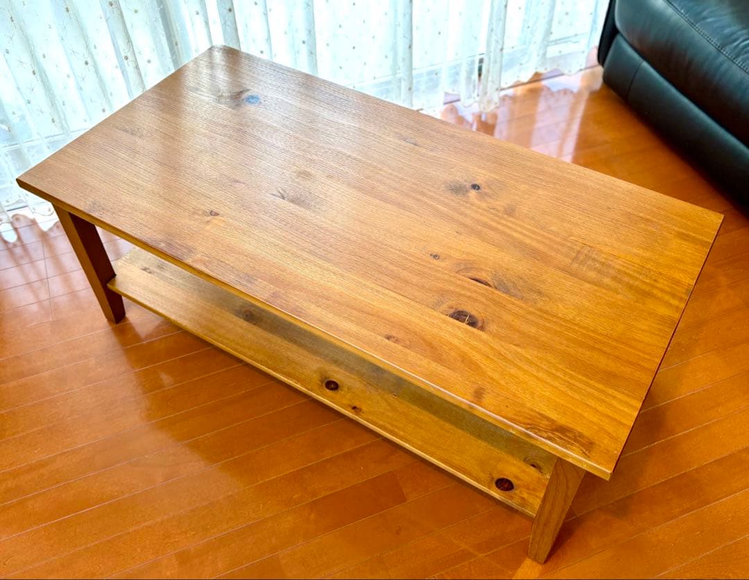 ローテーブル　センターテーブル　ニトリ　木目　リビングボード