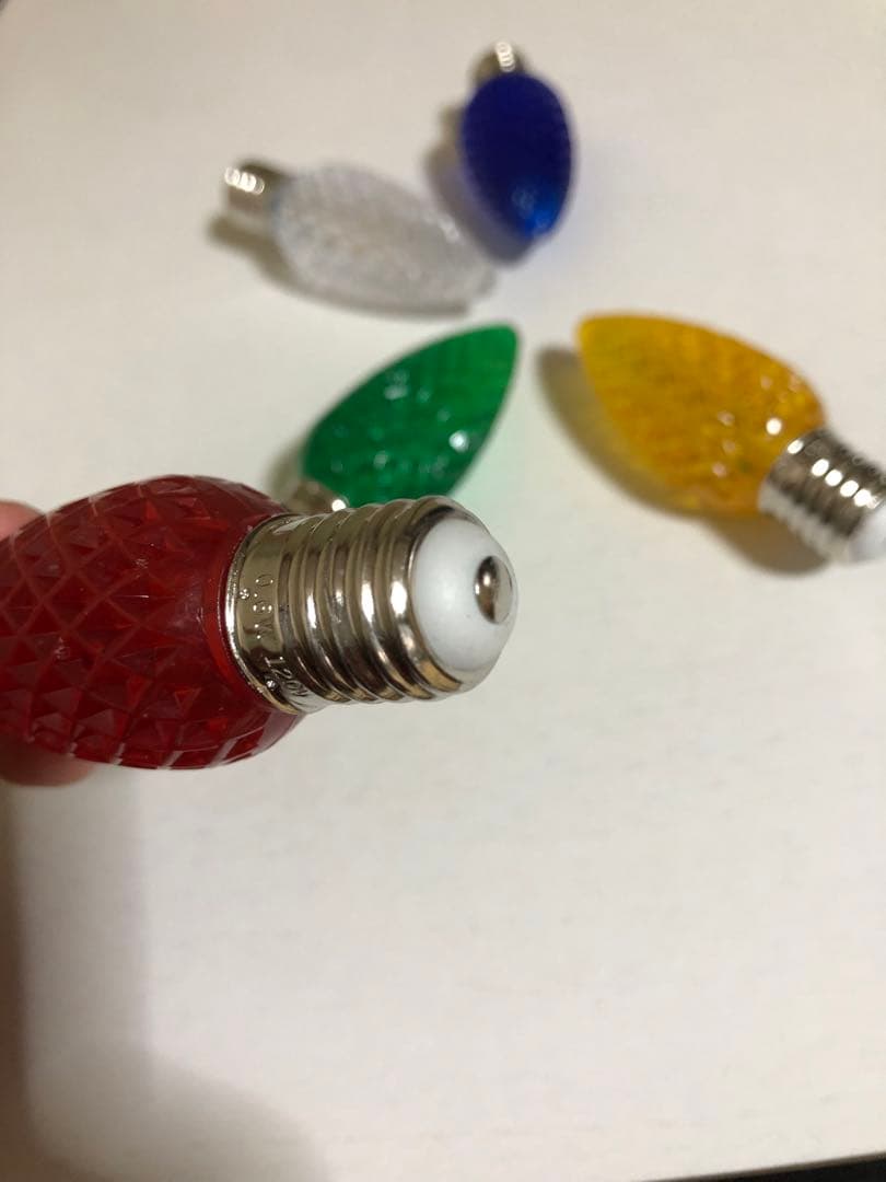 LED 苺型 電球 C９E17 0.6W（120v）5色カラ 25個入　LED