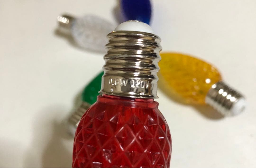 LED 苺型 電球 C９E17 0.6W（120v）5色カラ 25個入　LED
