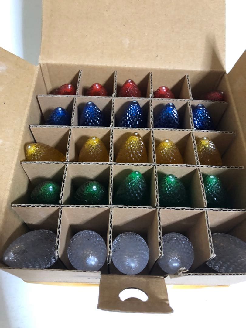 LED 苺型 電球 C９E17 0.6W（120v）5色カラ 25個入　LED