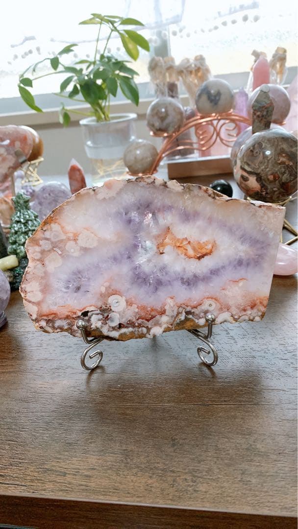ピンクアメジスト⭐︎プレート⭐︎台座付