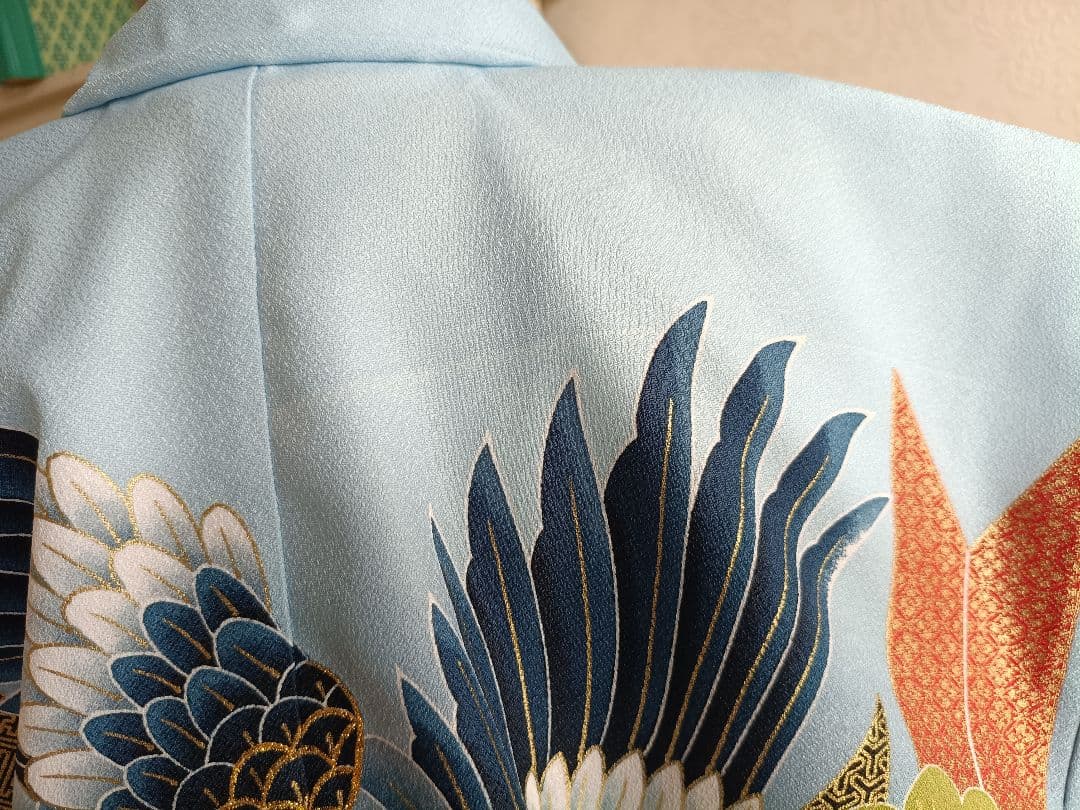 新品☆薄いブルー鷹に刺繍入りの羽織が格好良い☆男の子七五三フルセット