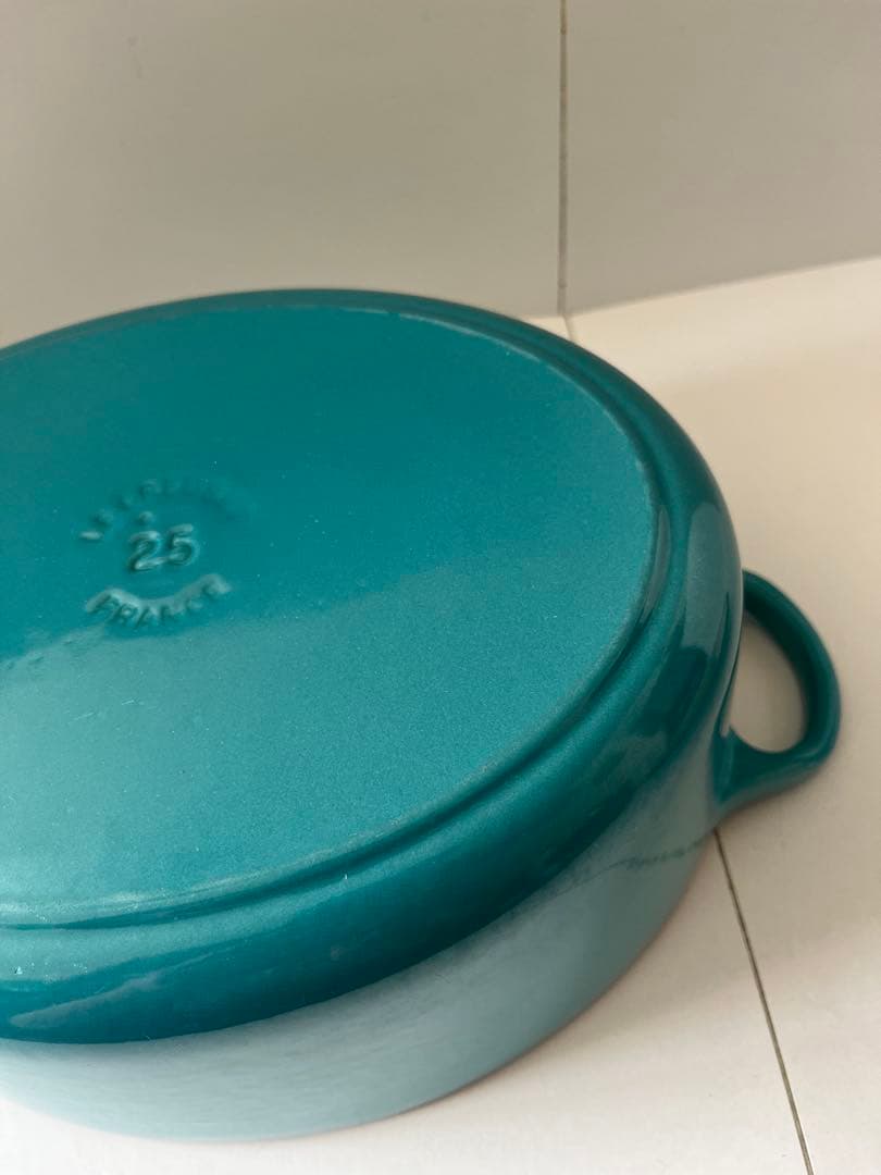 廃盤　限定色　ルクルーゼ　ココットオーバル　25cm カリビアンブルー