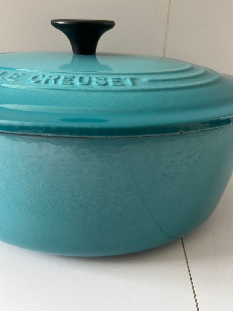 廃盤　限定色　ルクルーゼ　ココットオーバル　25cm カリビアンブルー