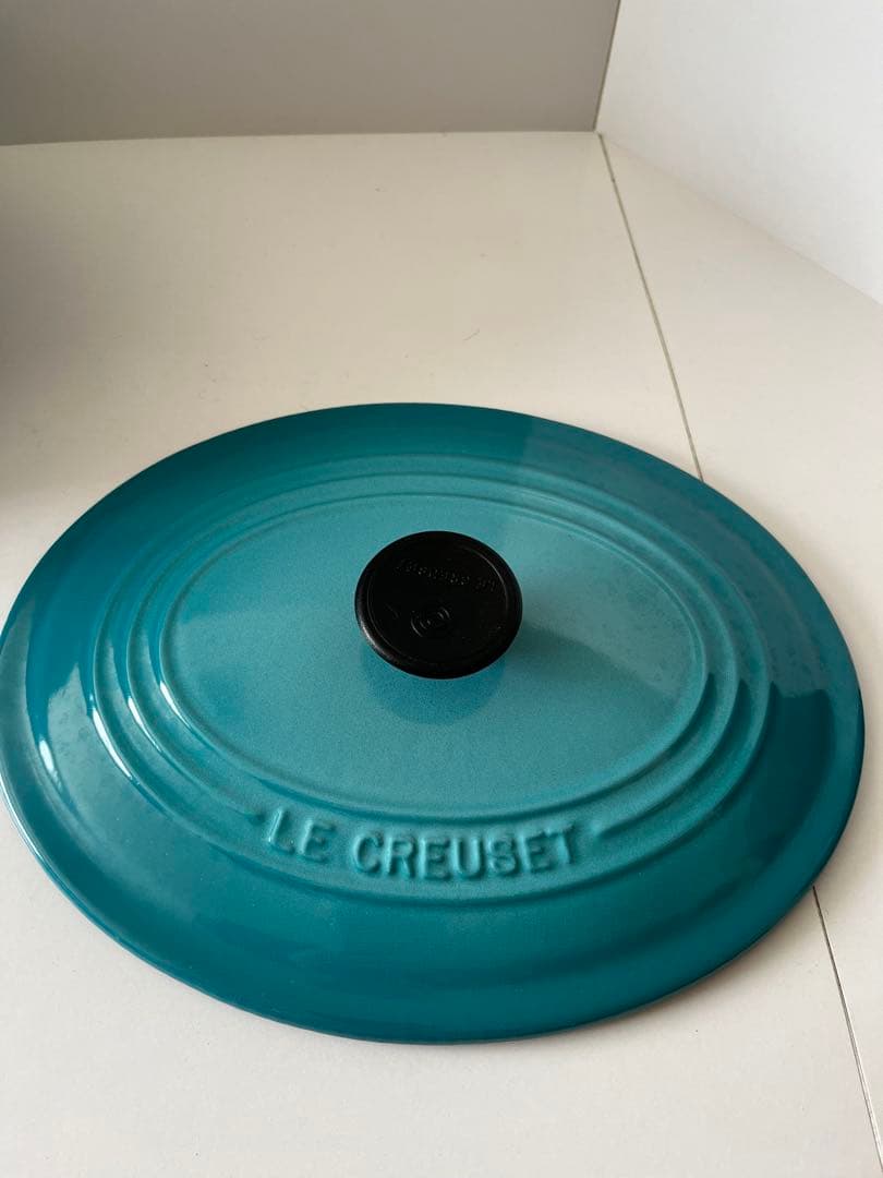 廃盤　限定色　ルクルーゼ　ココットオーバル　25cm カリビアンブルー
