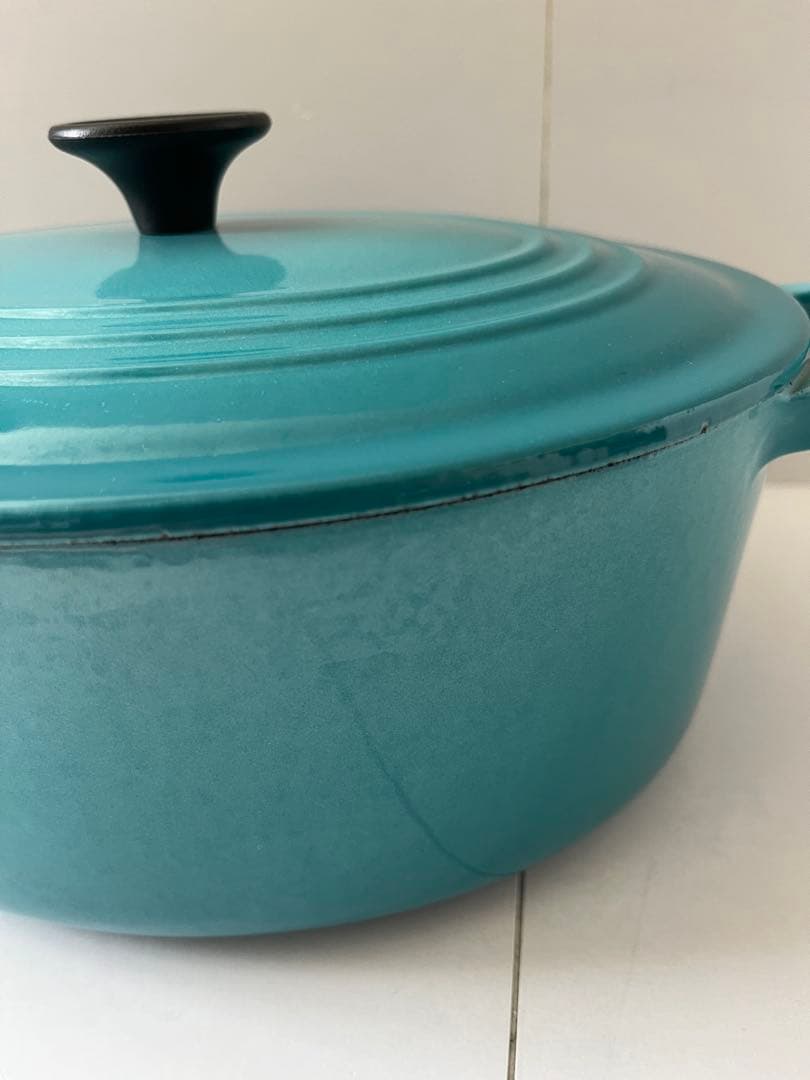 廃盤　限定色　ルクルーゼ　ココットオーバル　25cm カリビアンブルー