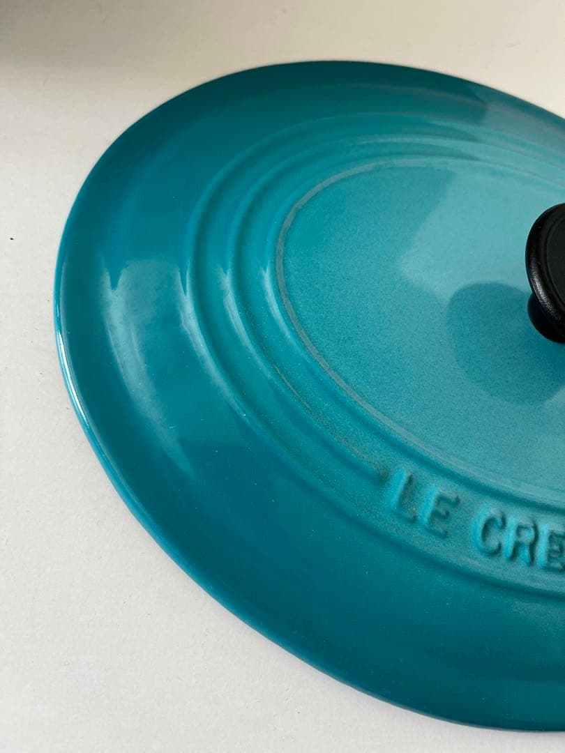 廃盤　限定色　ルクルーゼ　ココットオーバル　25cm カリビアンブルー