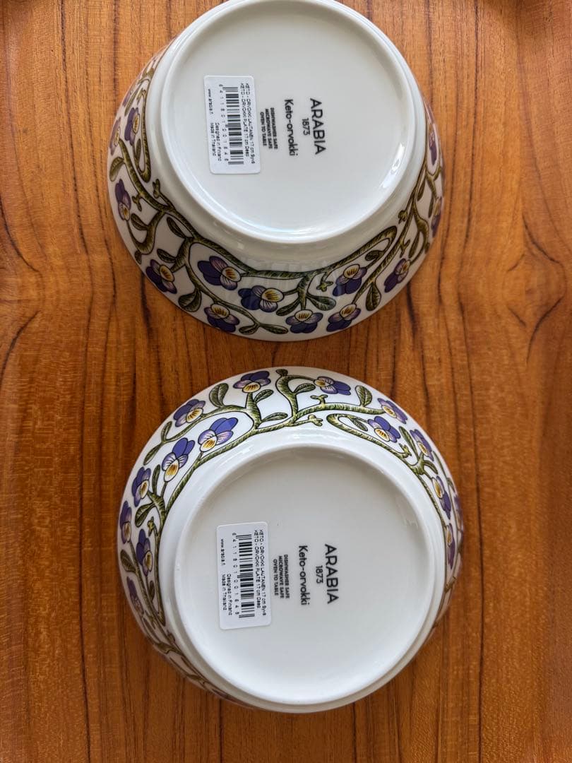 ARABIA Keto-orvokki ボウル ペア　ケトオルヴォッキ　新品