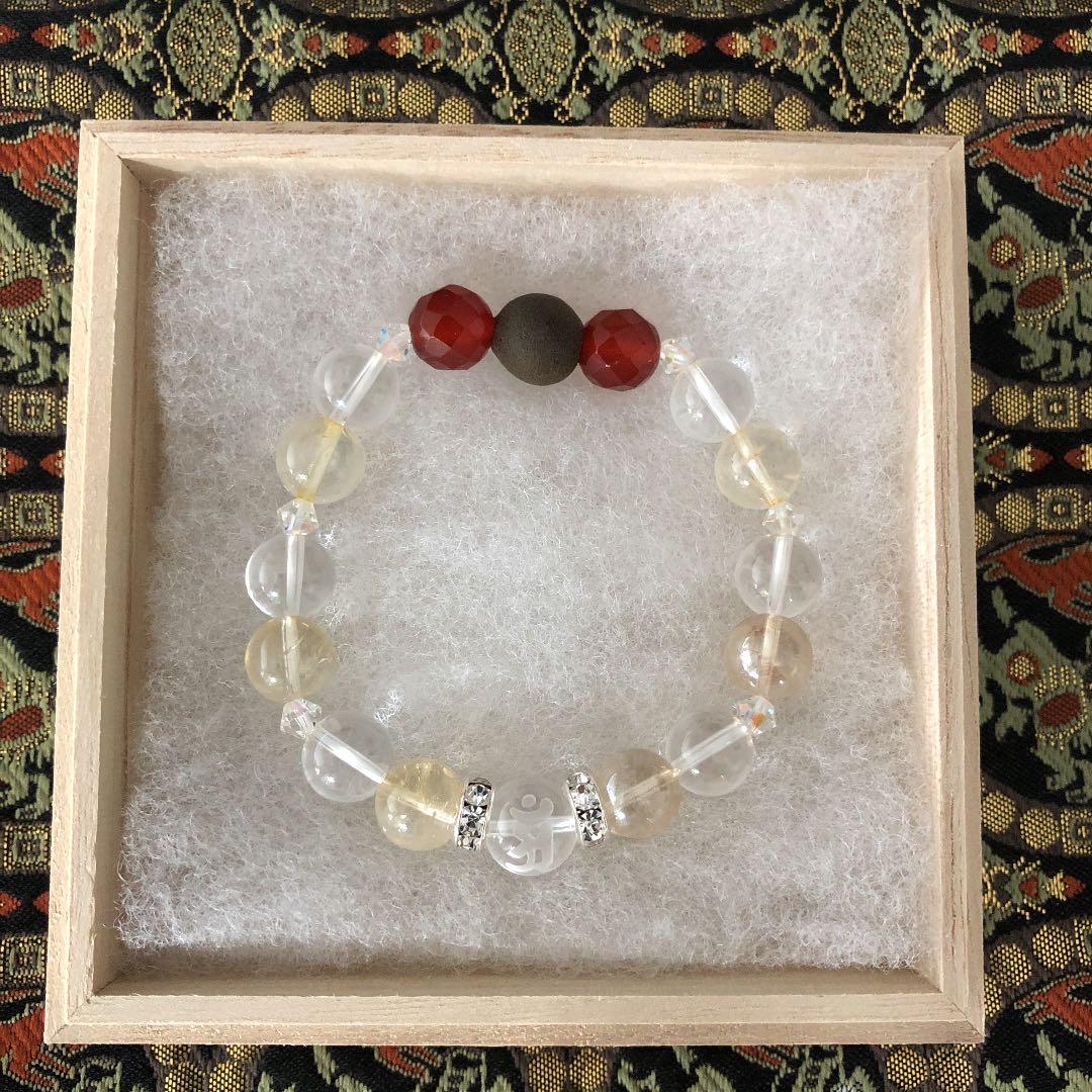 高波動セラミックス／密教 ☆ 結界と浄化 ブレスレット 内径 15 ㎝