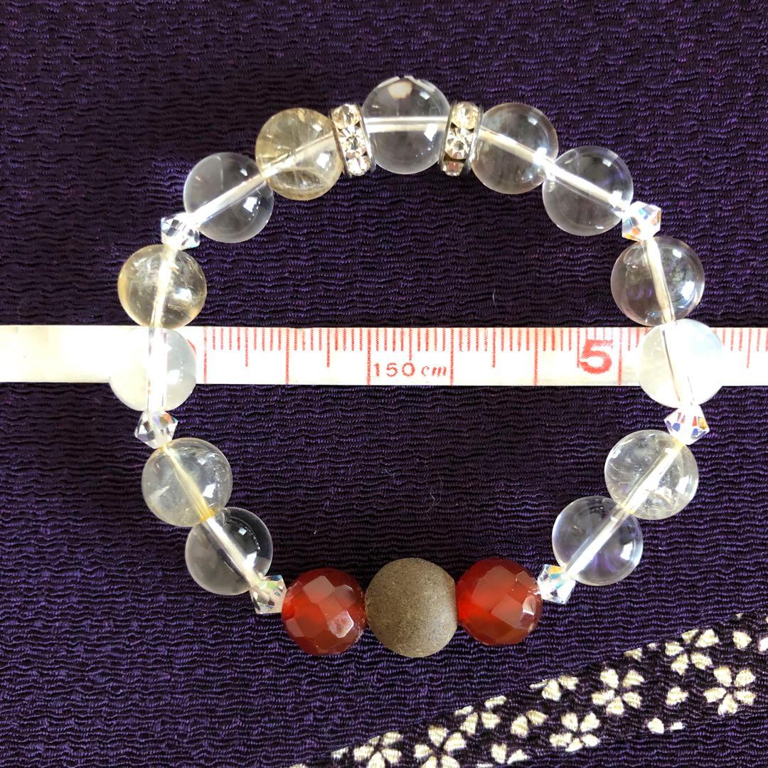 高波動セラミックス／密教 ☆ 結界と浄化 ブレスレット 内径 15 ㎝