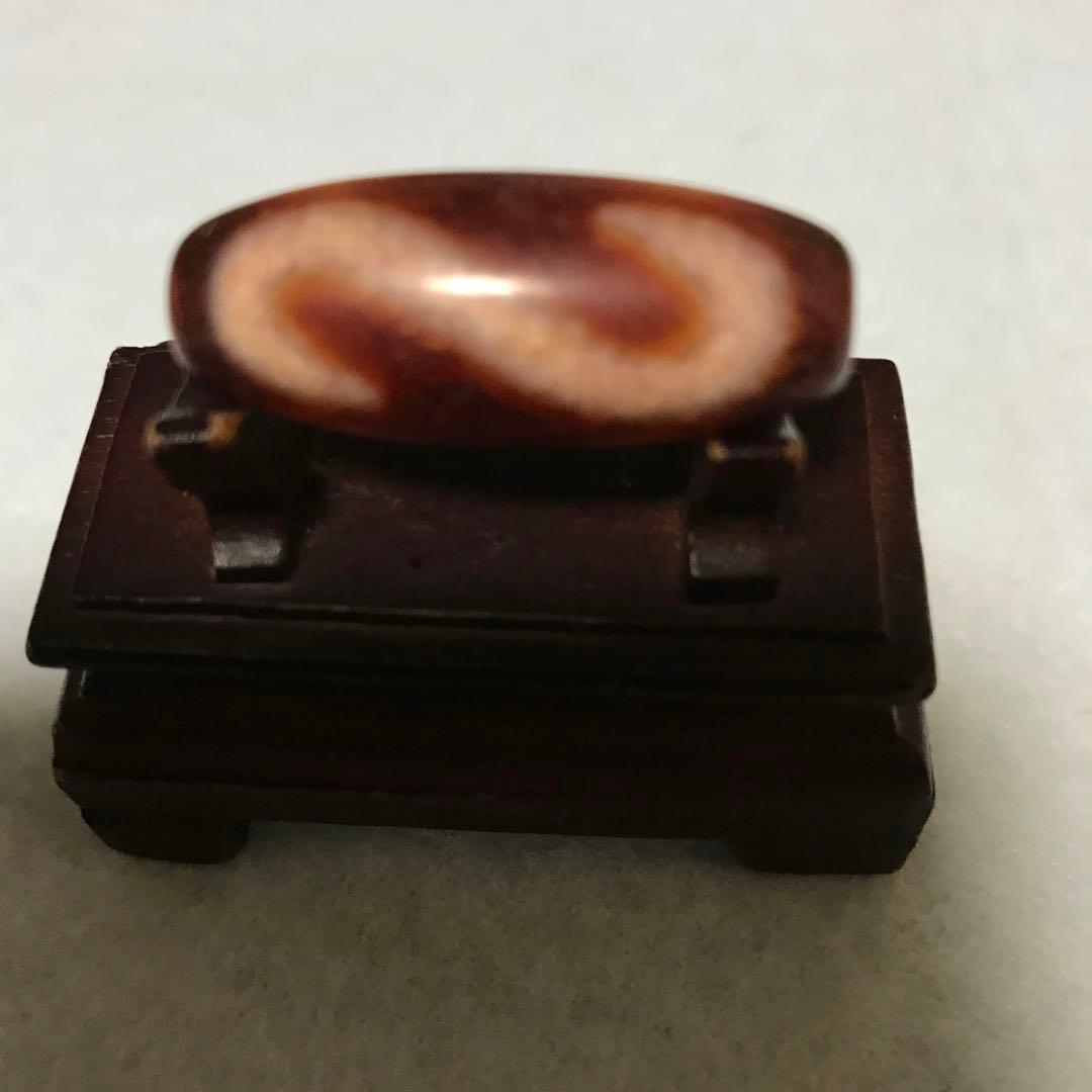 超激レア珍品‼︎ 朱砂老礦石　金銭鈎天珠　三カ所　マニア向け