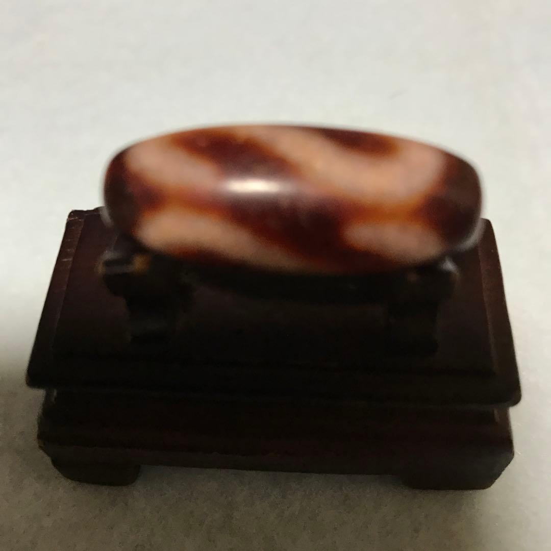 超激レア珍品‼︎ 朱砂老礦石　金銭鈎天珠　三カ所　マニア向け