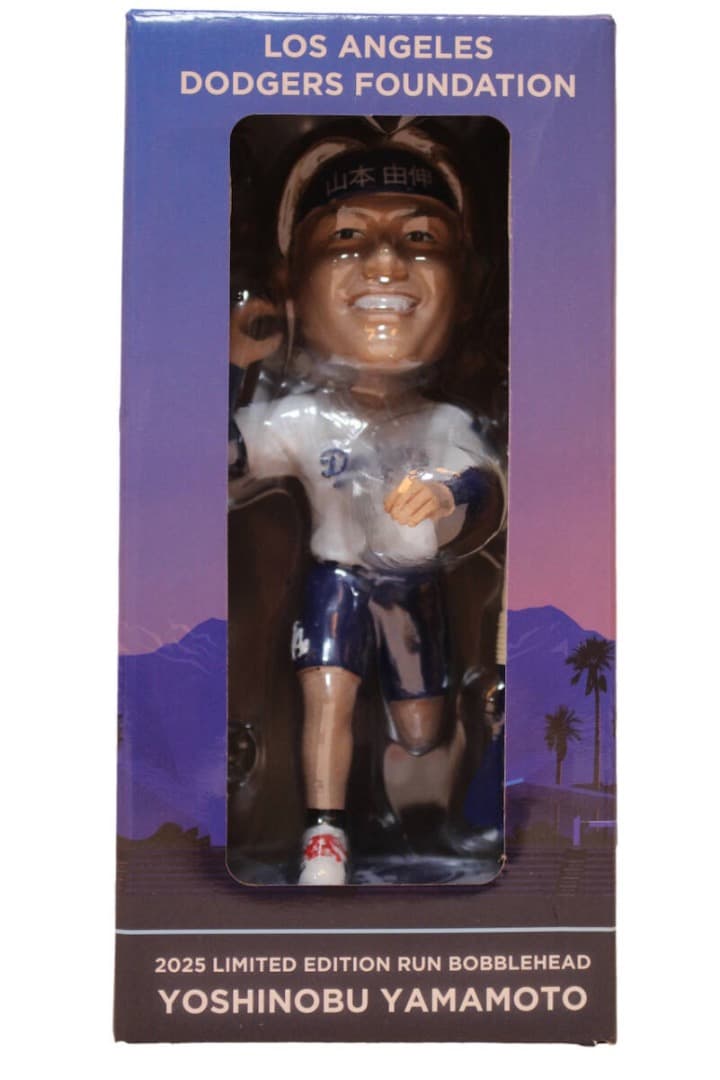 新品] 山本由伸選手 ボブルヘッド ジャベリン（槍） 2025年9月27日