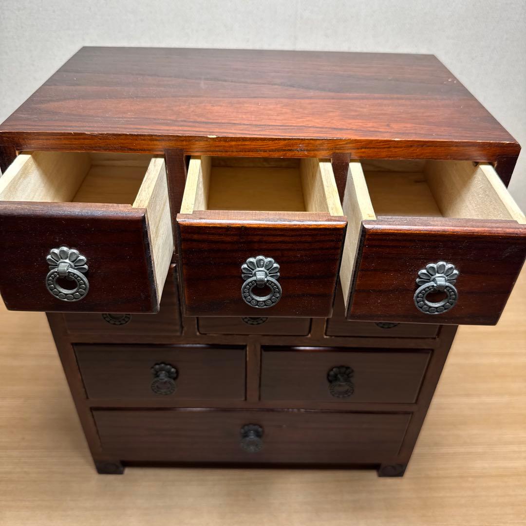 当時物 木製 チェスト 小物入れ 民芸家具 李朝 卓上チェスト