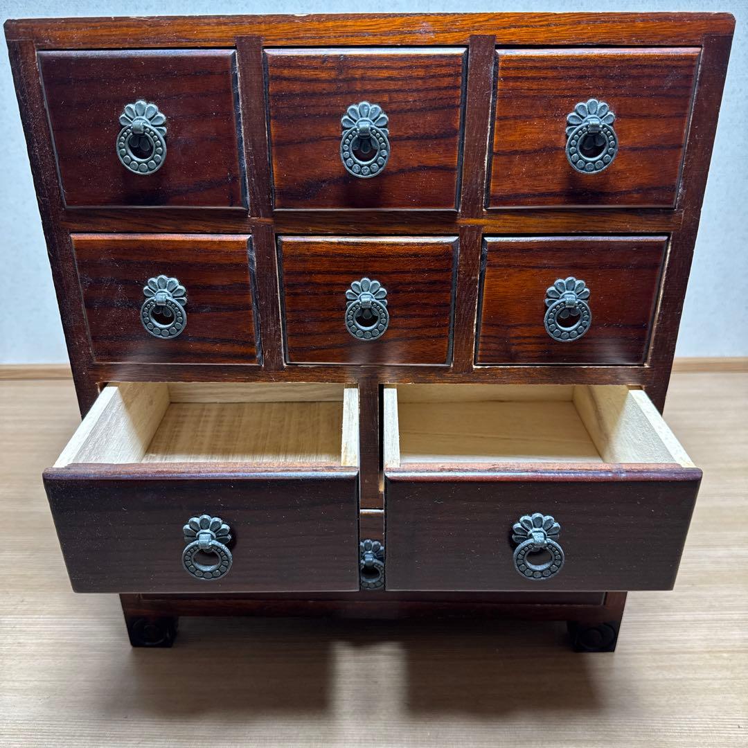 当時物 木製 チェスト 小物入れ 民芸家具 李朝 卓上チェスト