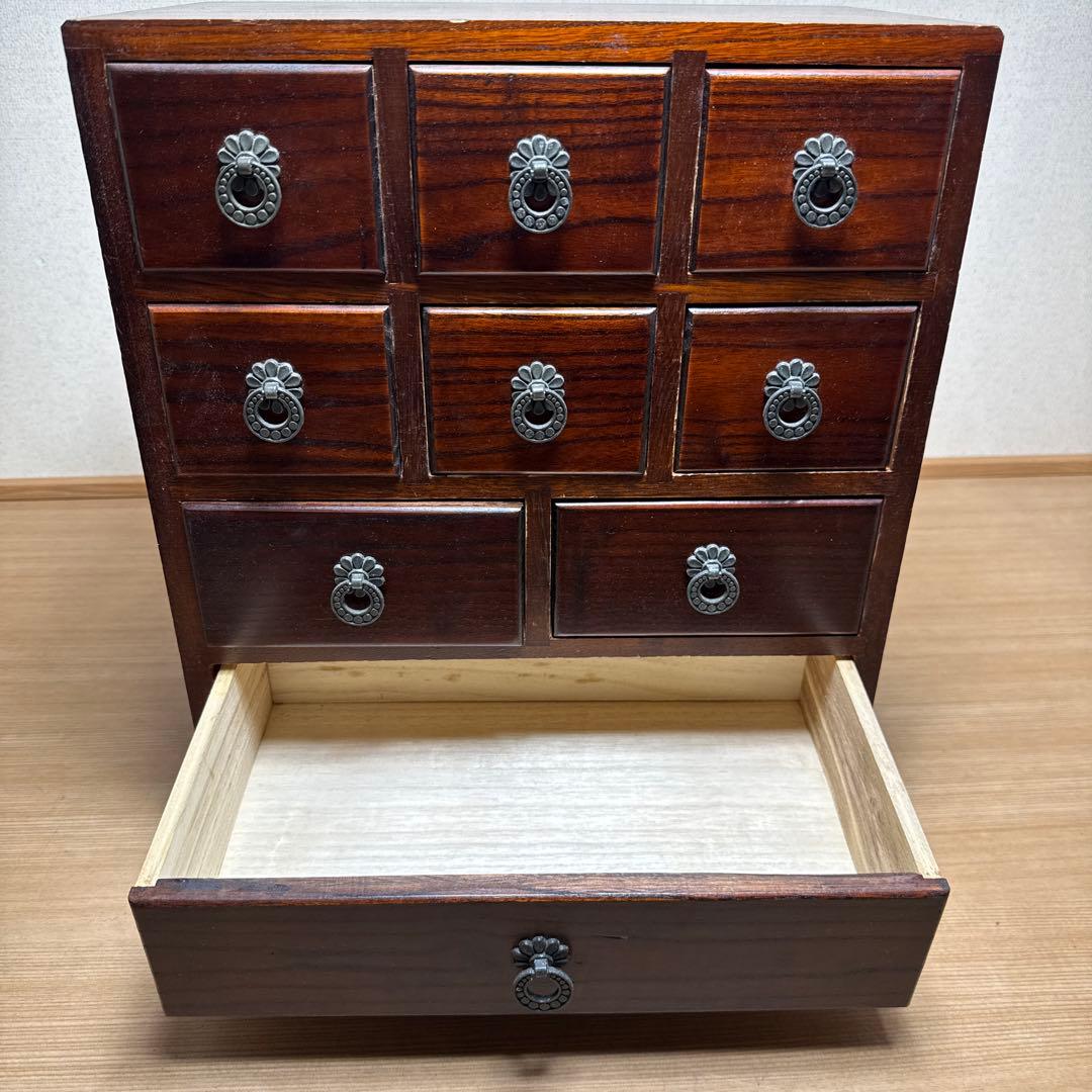 当時物 木製 チェスト 小物入れ 民芸家具 李朝 卓上チェスト