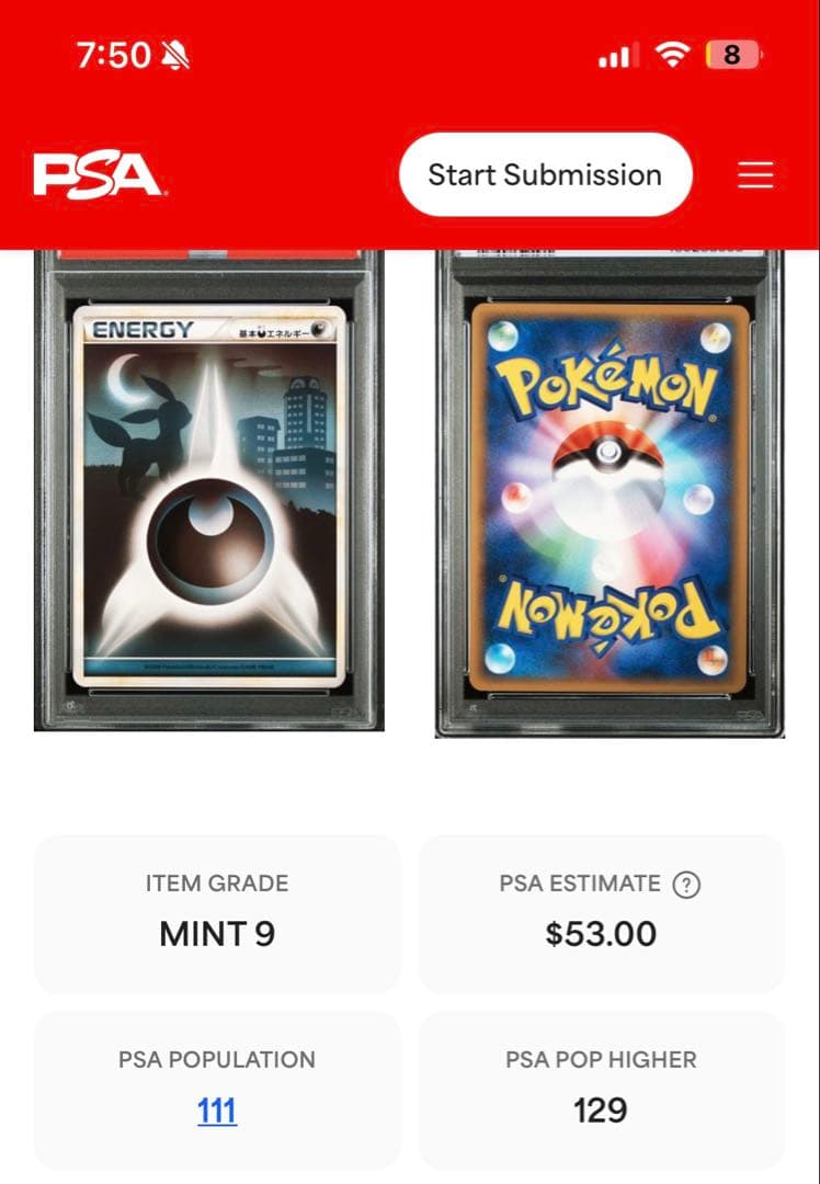 希少】基本悪エネルギー ブラッキー レジェンド PSA9 - メルカリ