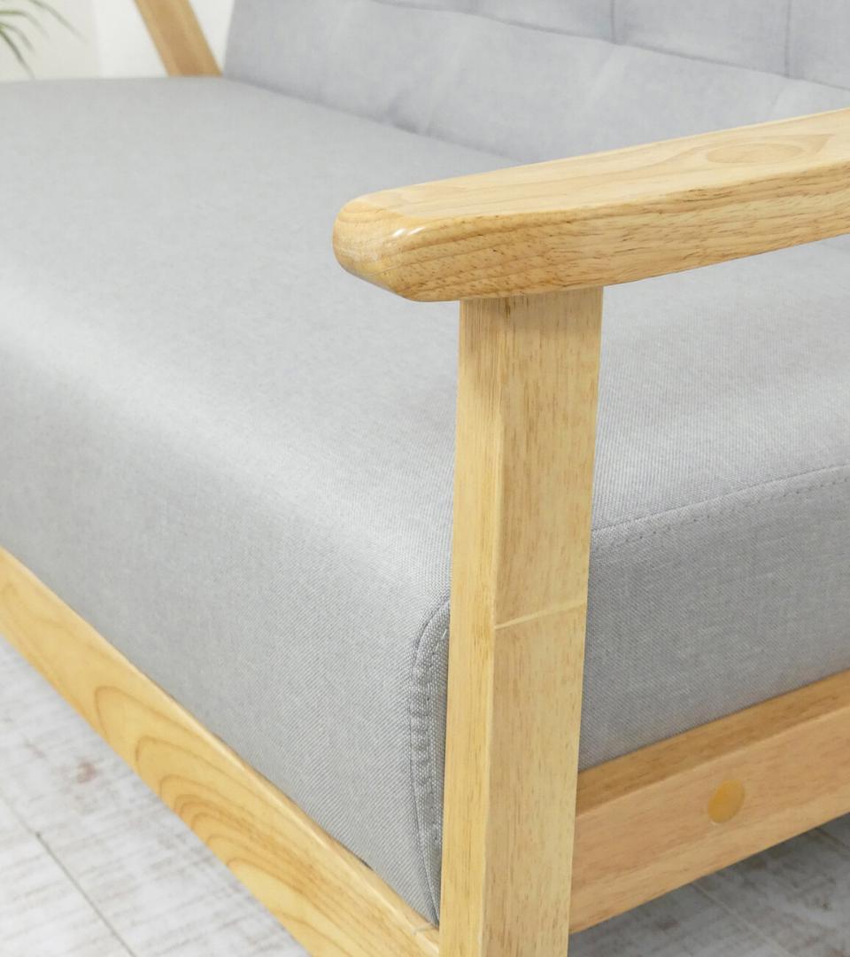 1Pソファ　オスロ　一人用椅子　木製フレーム　オシャレ　コンパクト　シンプル