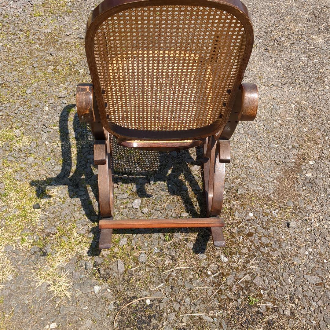 籘　ラタン　ロッキングチェア　ベントウッド　曲げ木　レトロ　アンティーク