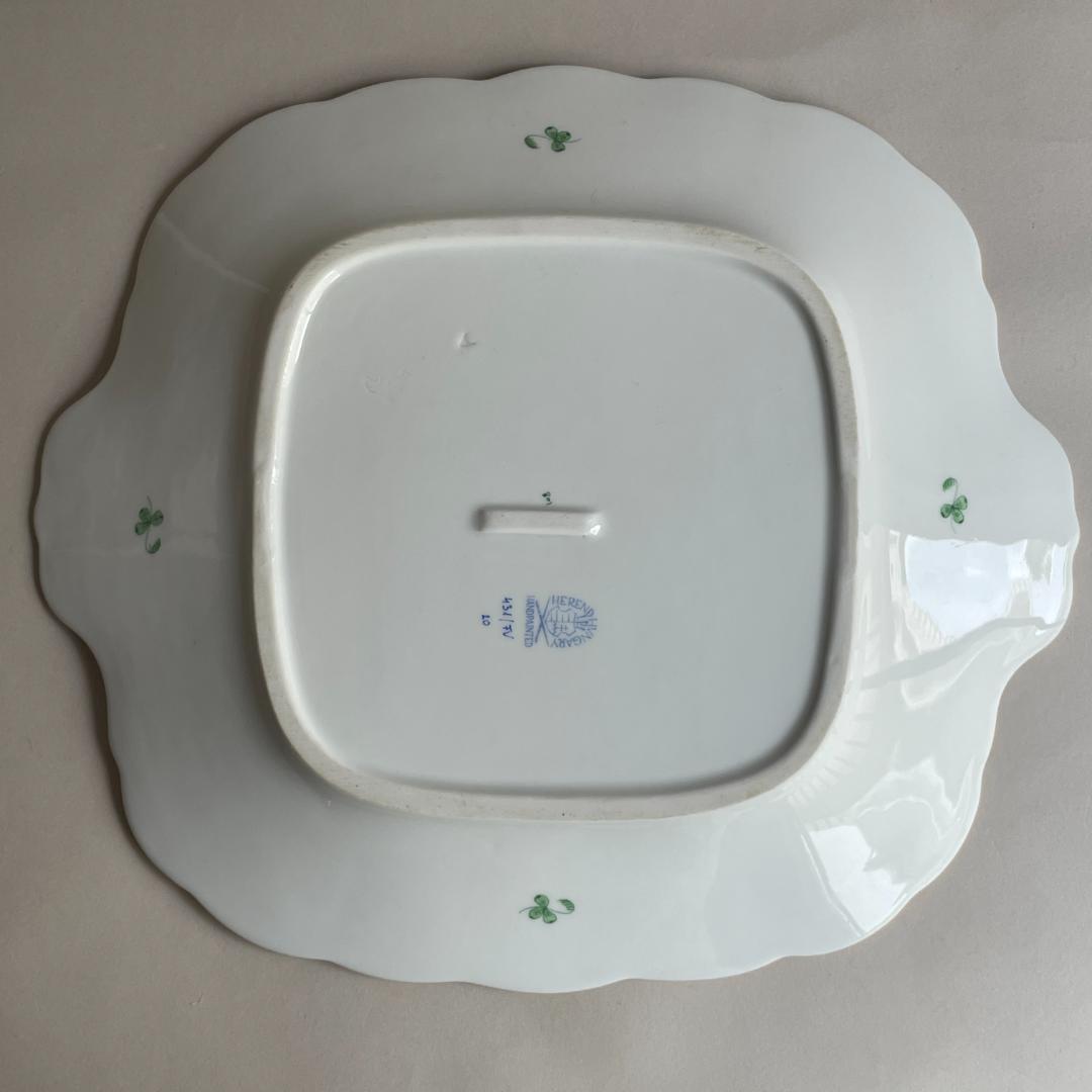 ヘレンド インドの華 スクエアプレート 耳付き