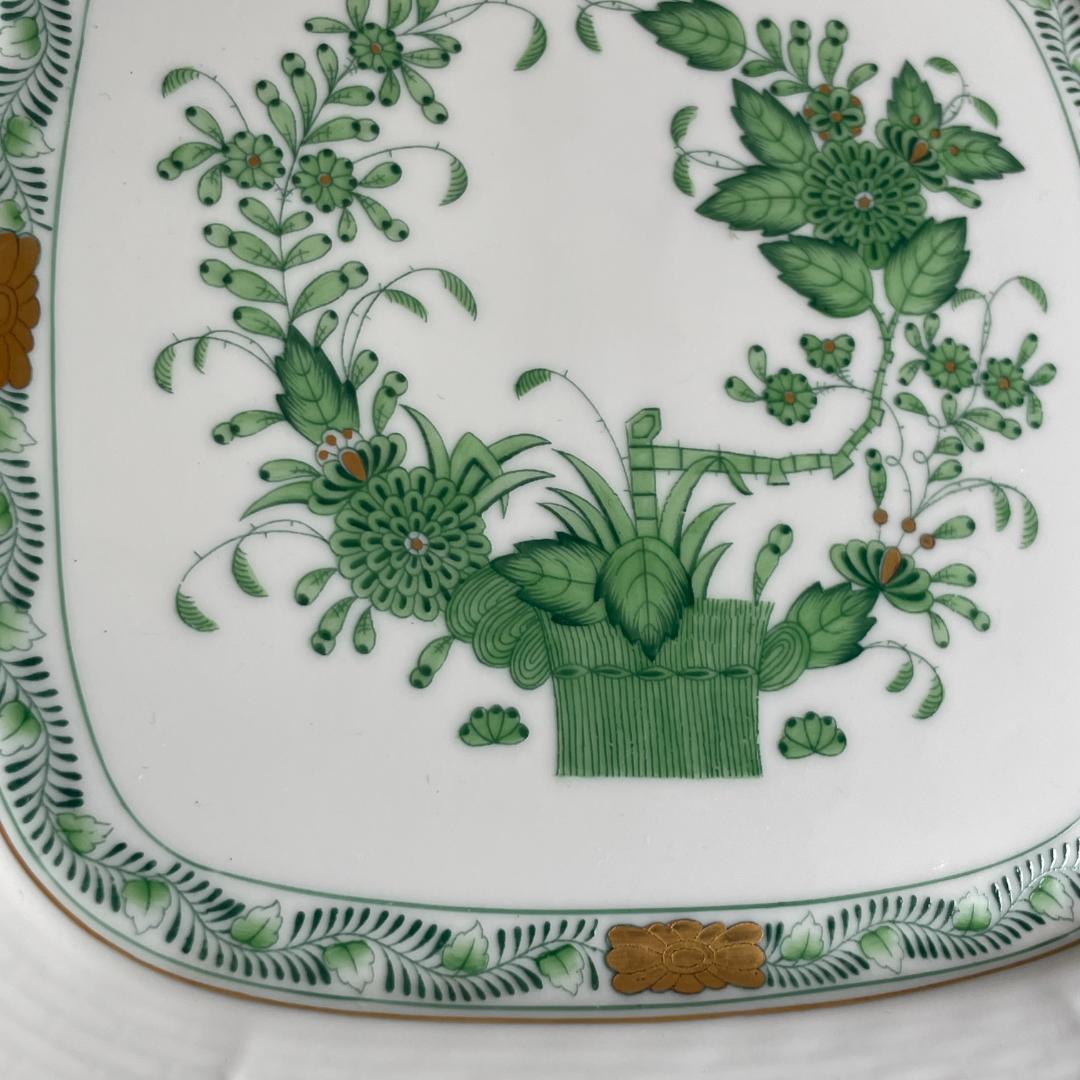 ヘレンド インドの華 スクエアプレート 耳付き