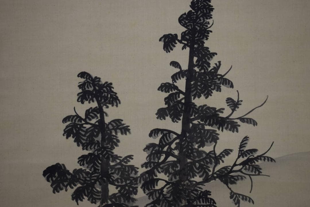 真作/前川文嶺/檜桜の図/布袋屋掛軸HH-989 - メルカリ