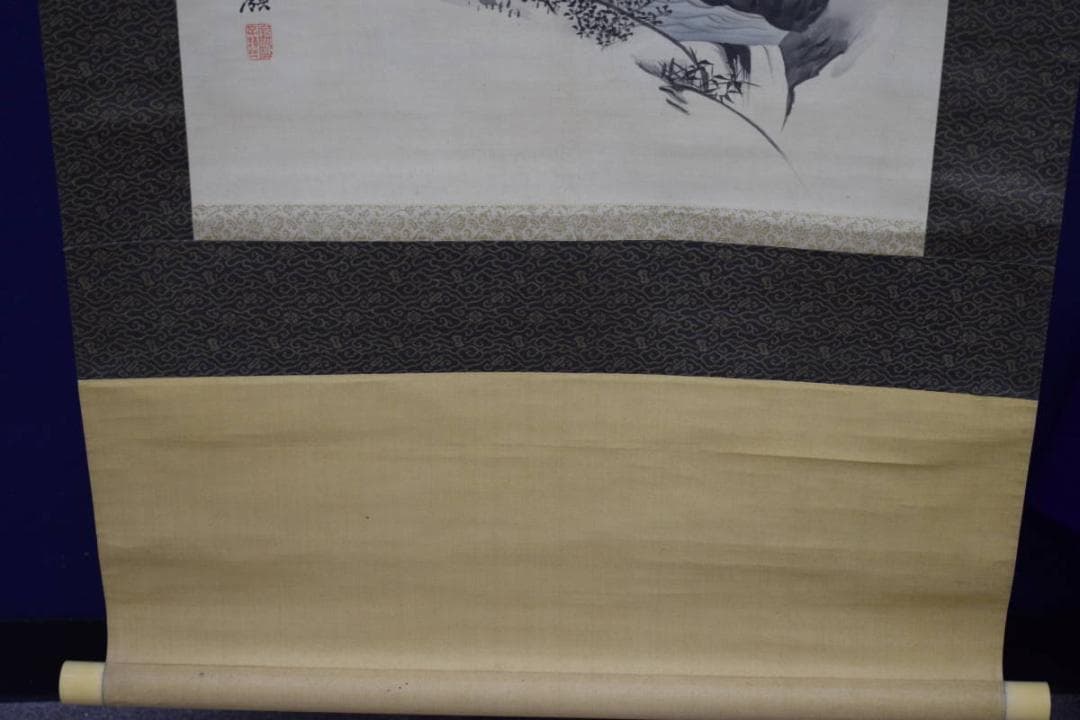 真作/前川文嶺/檜桜の図/布袋屋掛軸HH-989 - メルカリ