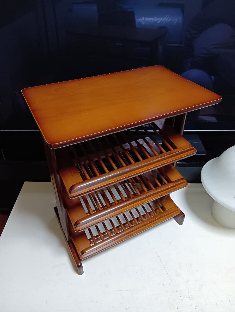 1970's　北欧　ミッドセンチュリーモダン　ルーバー　ラック　サイドテーブル