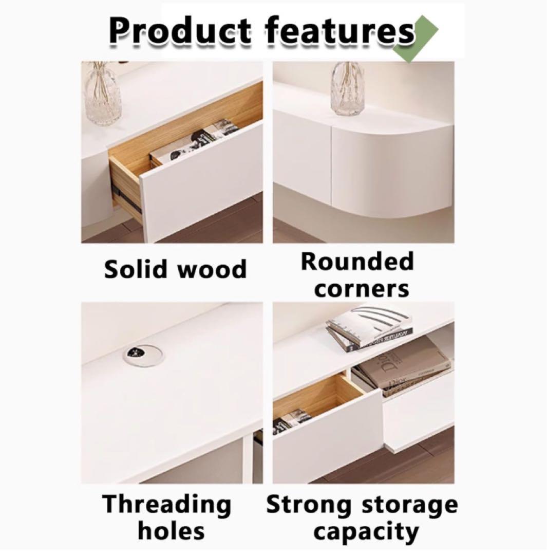 壁掛けテレビ台 ブラック 220cm